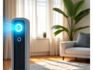 미세먼지가 심한 날 자동으로 작동되는 공기청정기 이미지